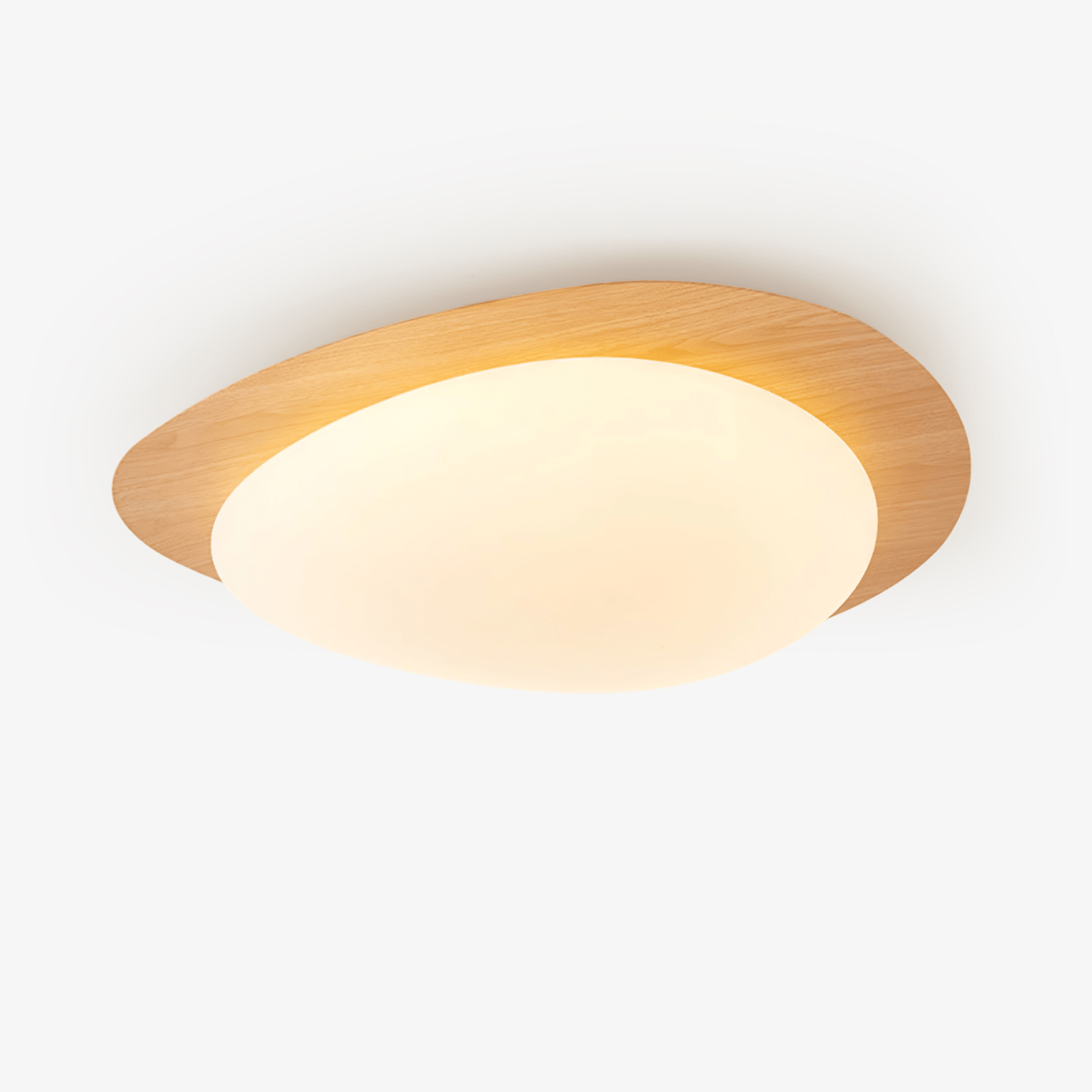 Pebble Wood Flush Light