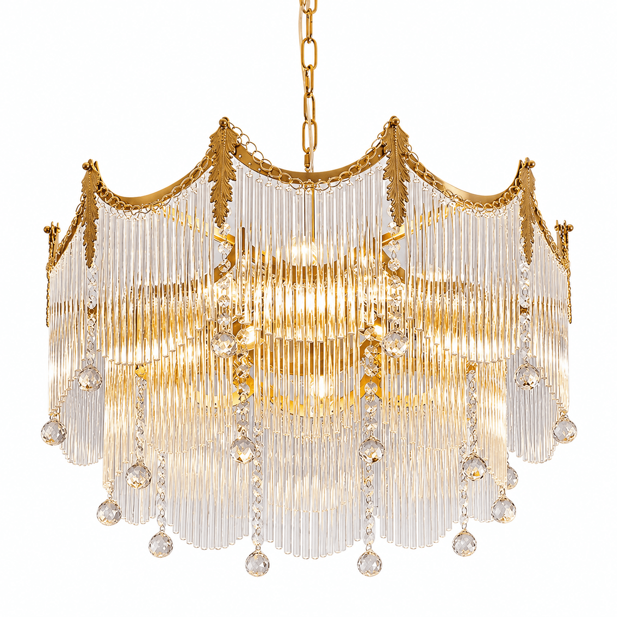Cascading Crystal Chandelier