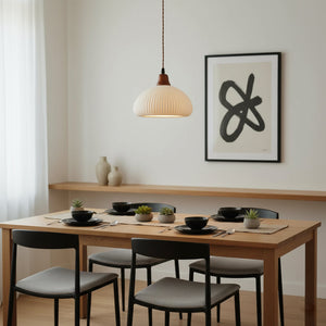 Fluted Ceramic Pendant