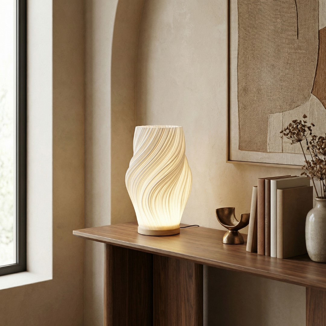Sculpted Wave Lamp