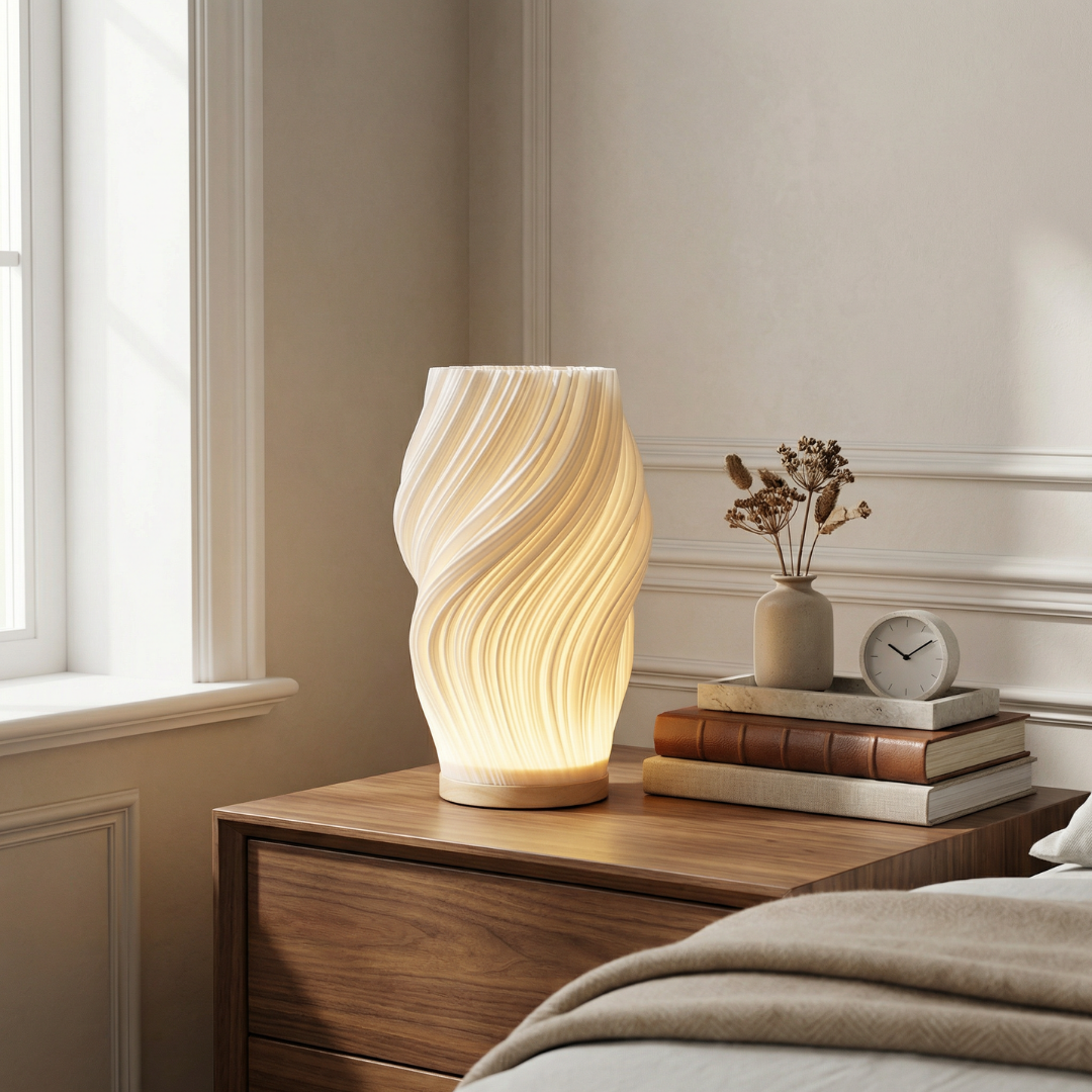 Sculpted Wave Lamp