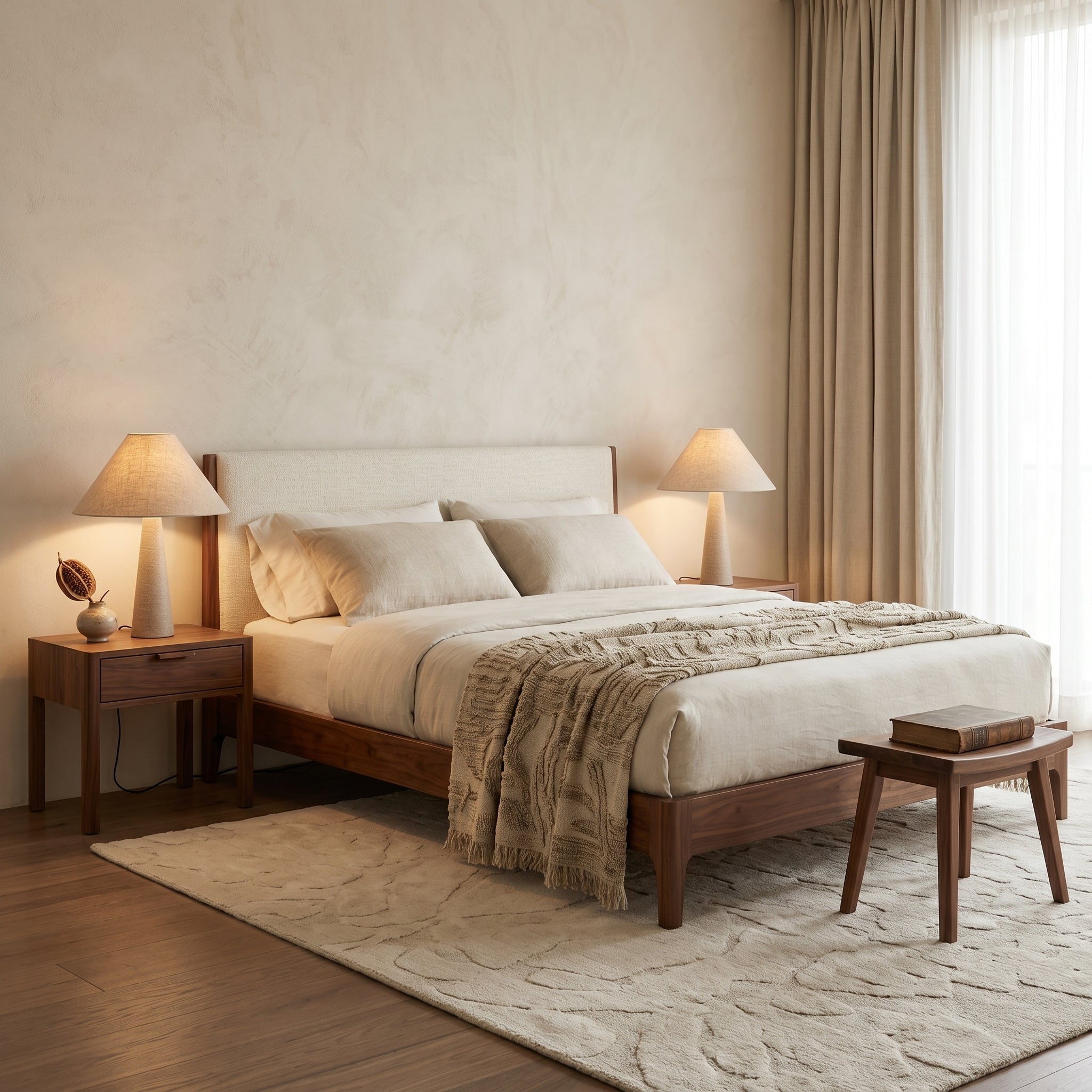Travertine Cone Lamp