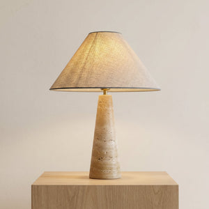 Travertine Cone Lamp