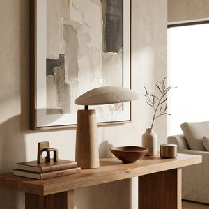 Sculpted Wood Table Lamp