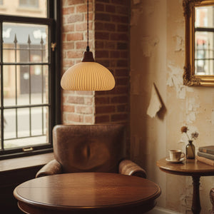 Fluted Ceramic Pendant