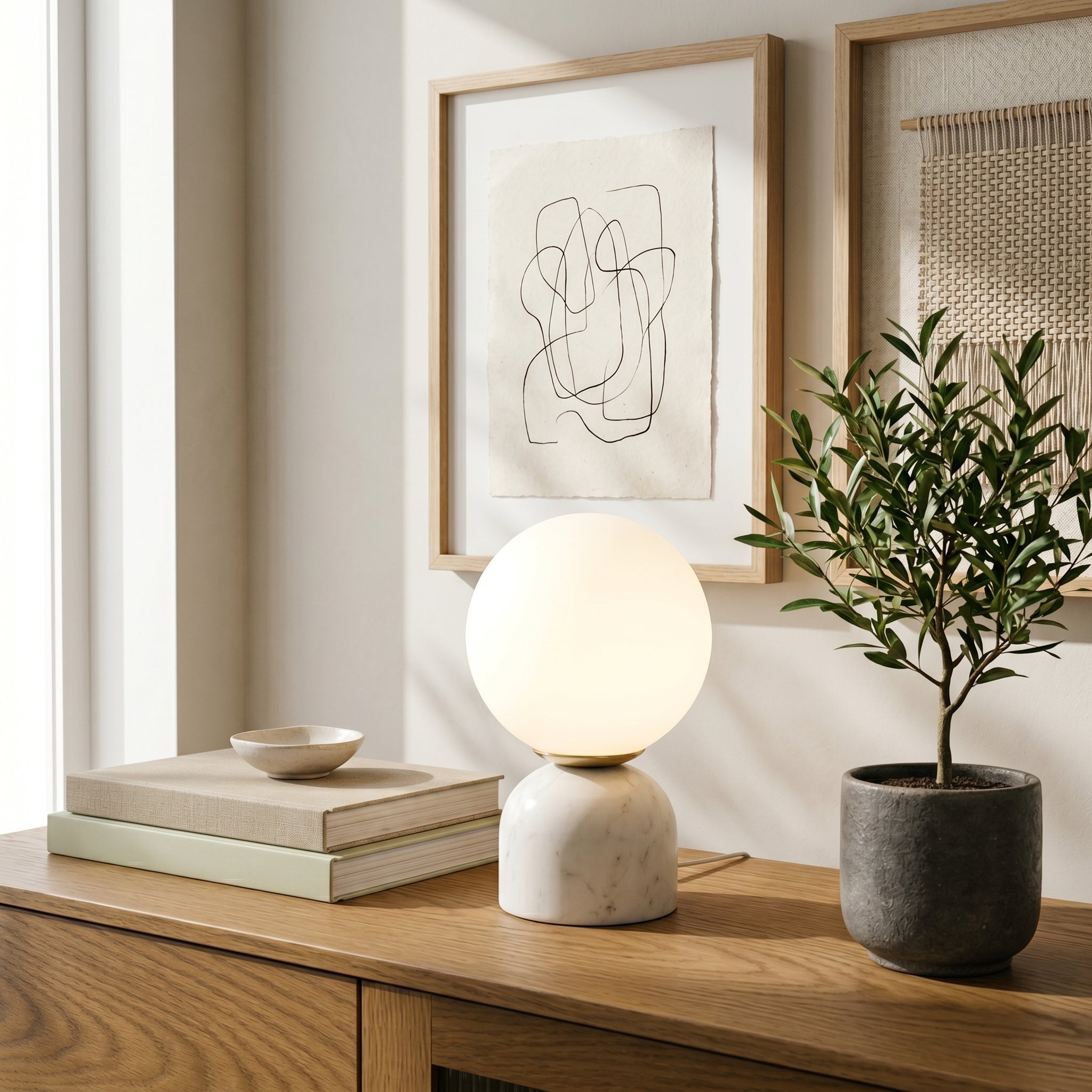 Marble Globe Lamp