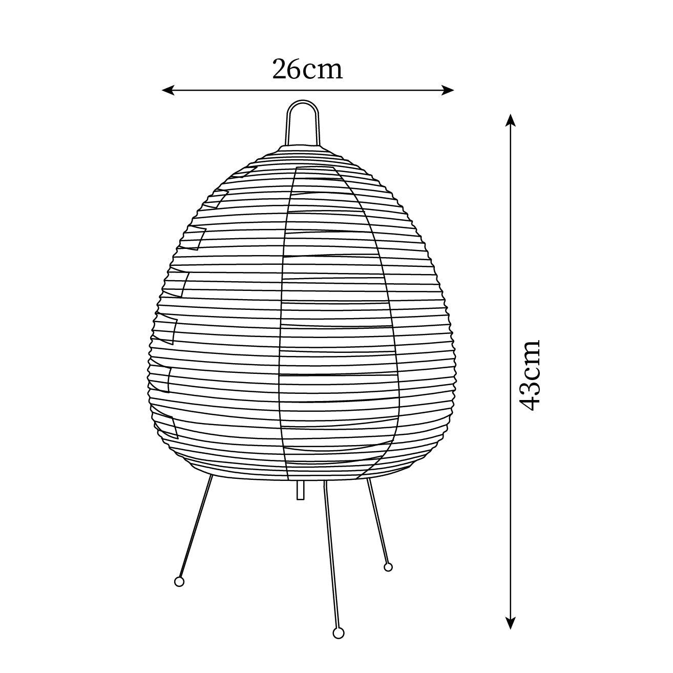 Ribbed Lantern Table Lamp