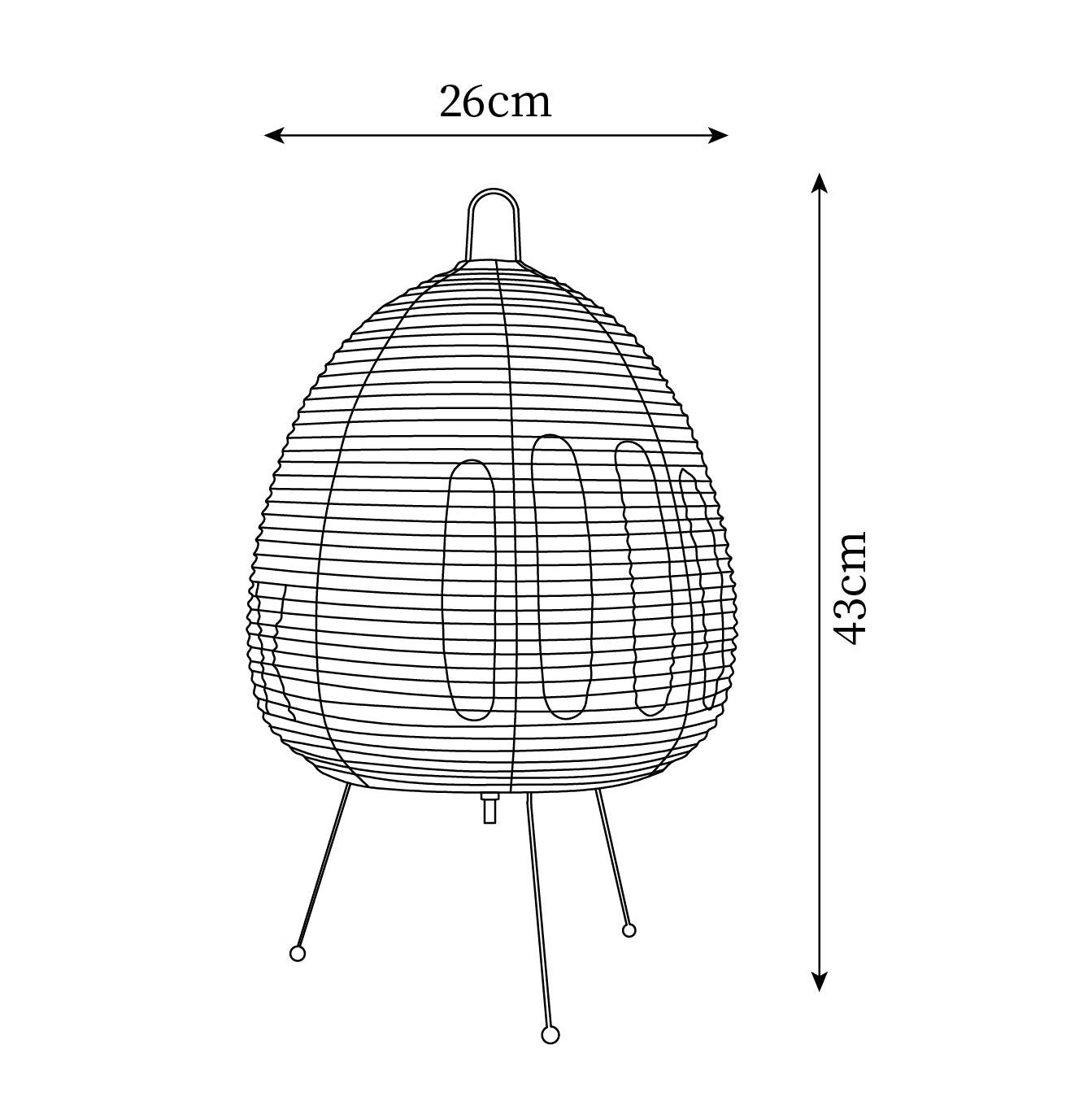 Ribbed Lantern Table Lamp