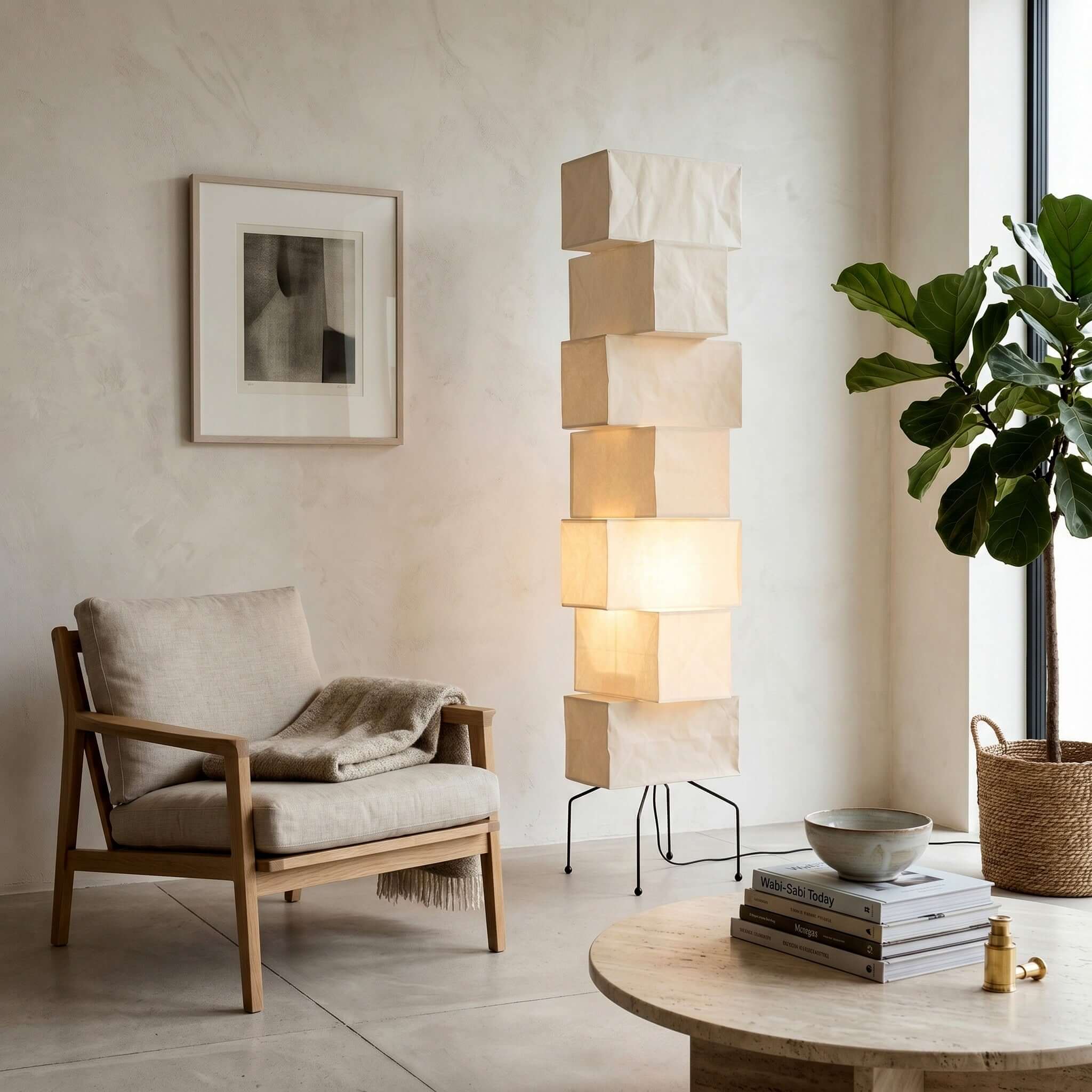 Stacked Paper Lantern Lamp