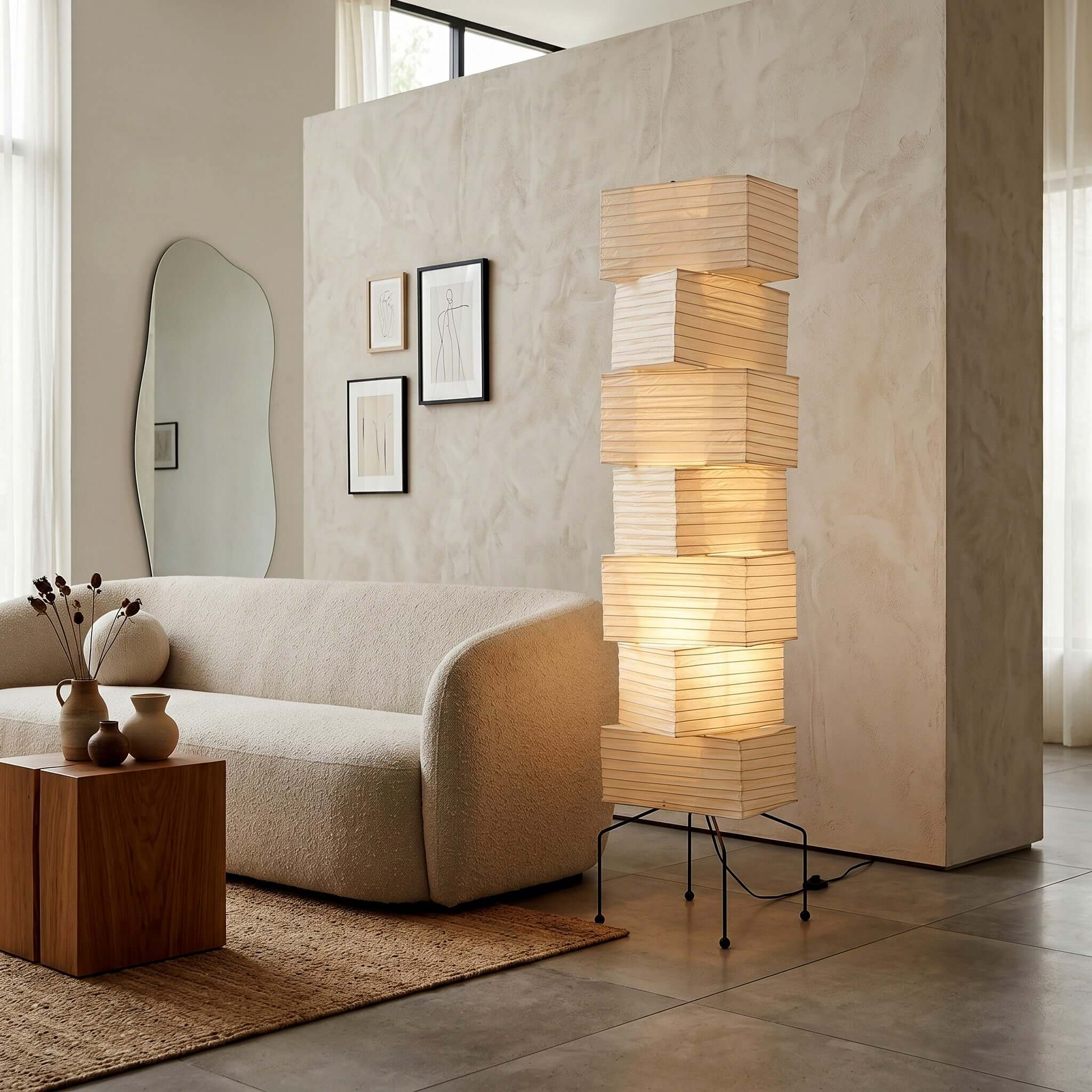 Stacked Paper Lantern Lamp