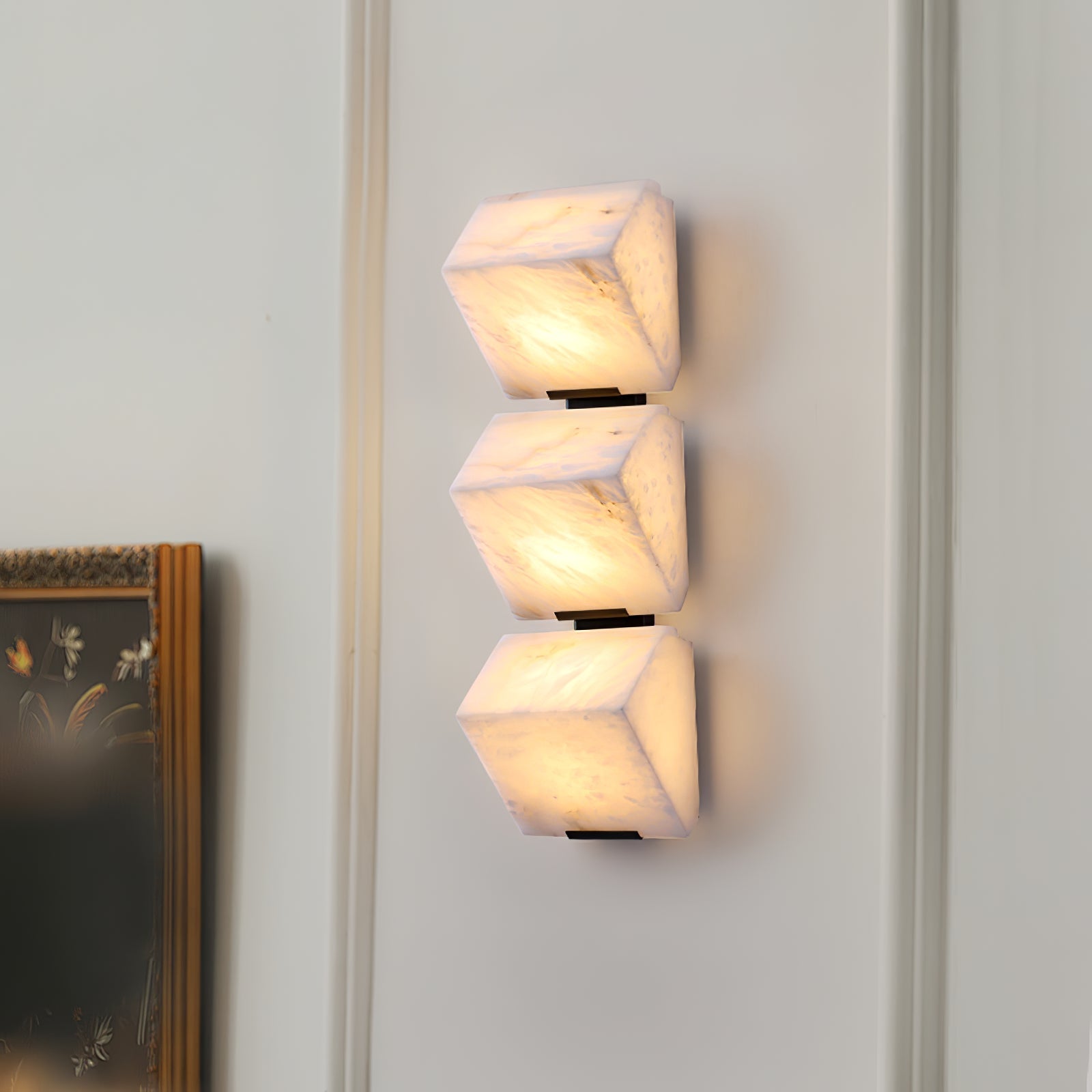 Alabaster Tiered Wall Light