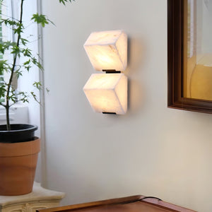 Alabaster Tiered Wall Light