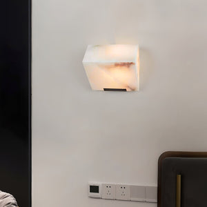 Alabaster Tiered Wall Light