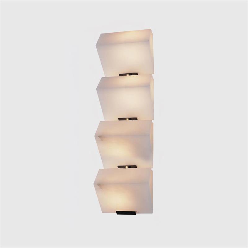 Alabaster Tiered Wall Light