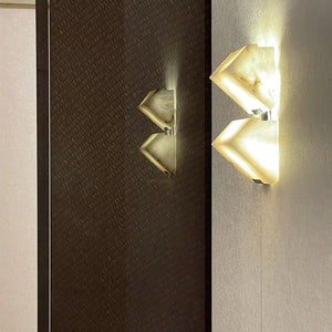 Alabaster Tiered Wall Light