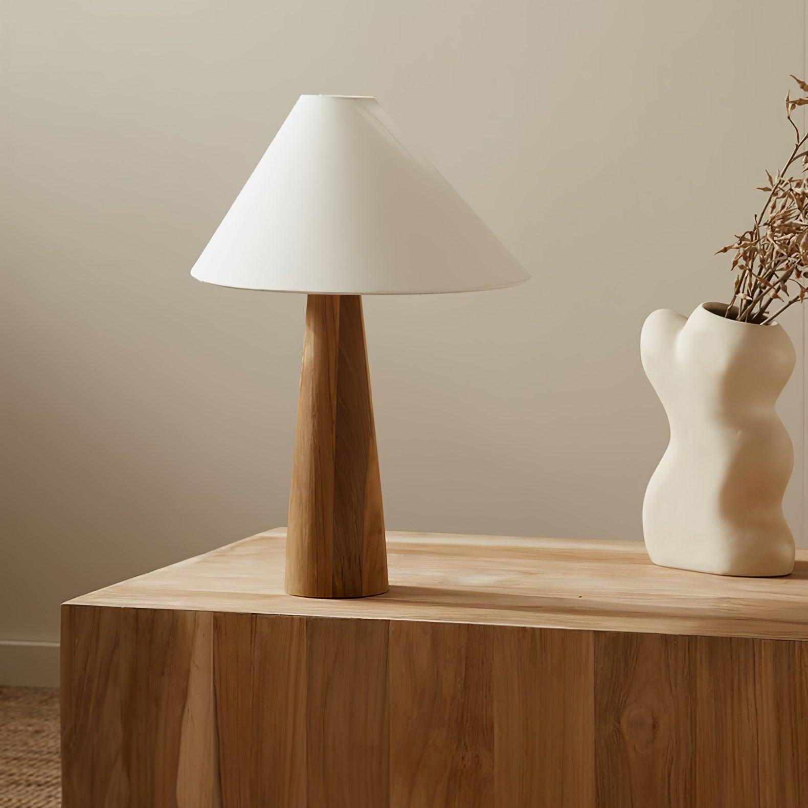 Vintage Wood Table Lamp