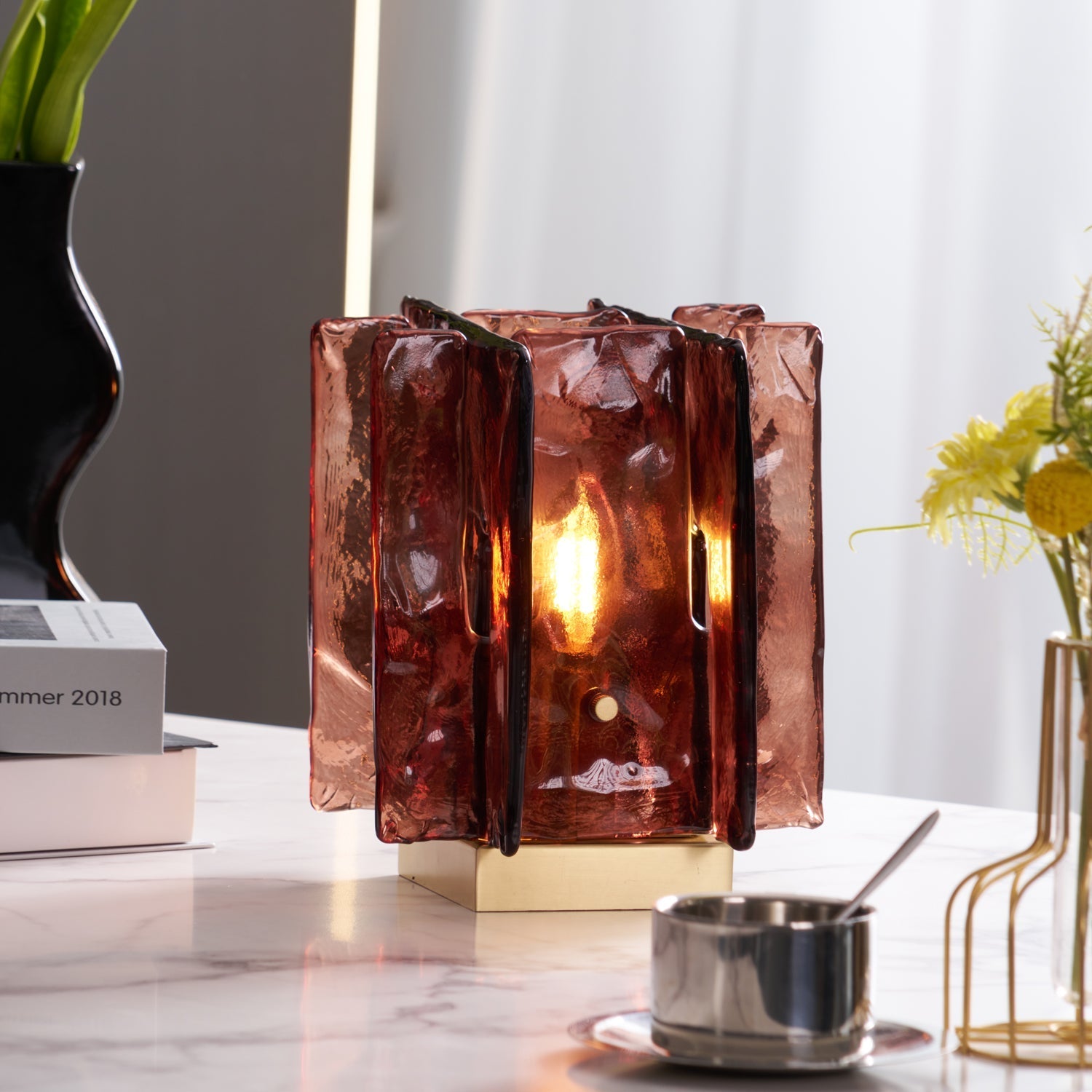 Amber Glow Table Lamp