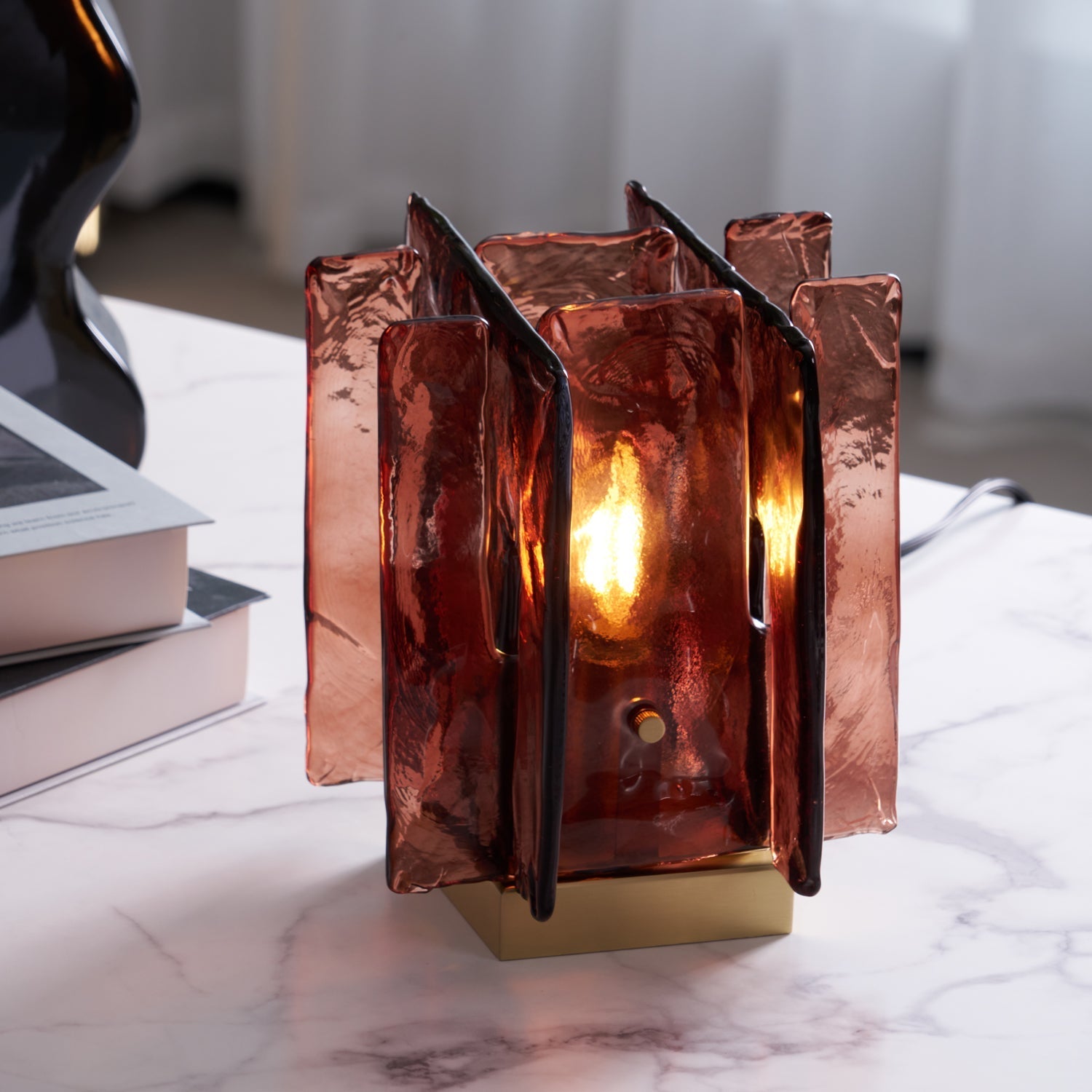 Amber Glow Table Lamp