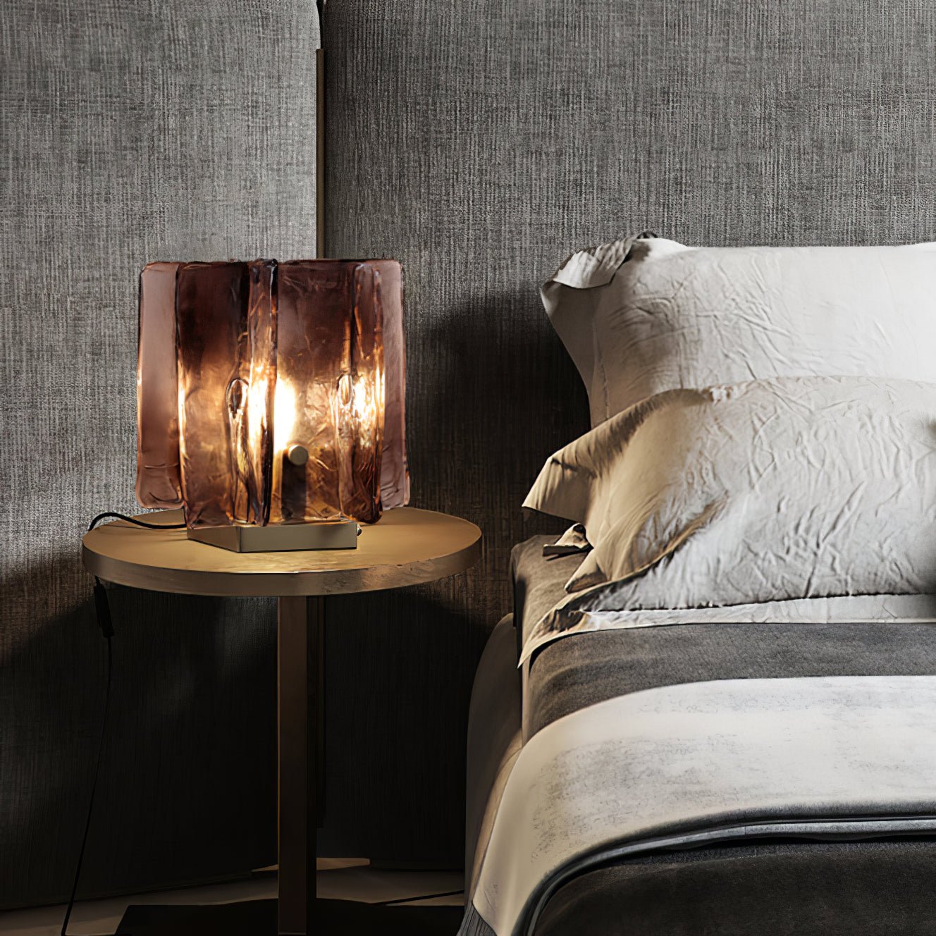Amber Glow Table Lamp
