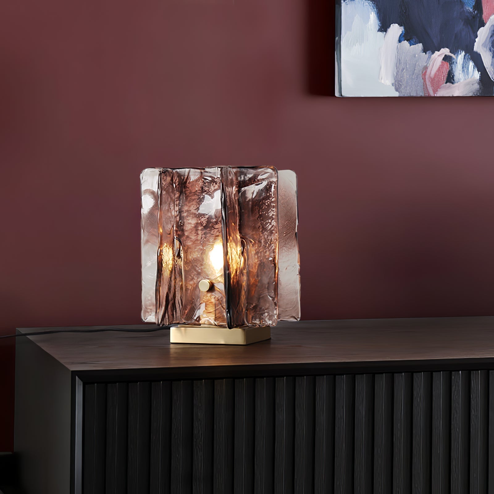 Amber Glow Table Lamp