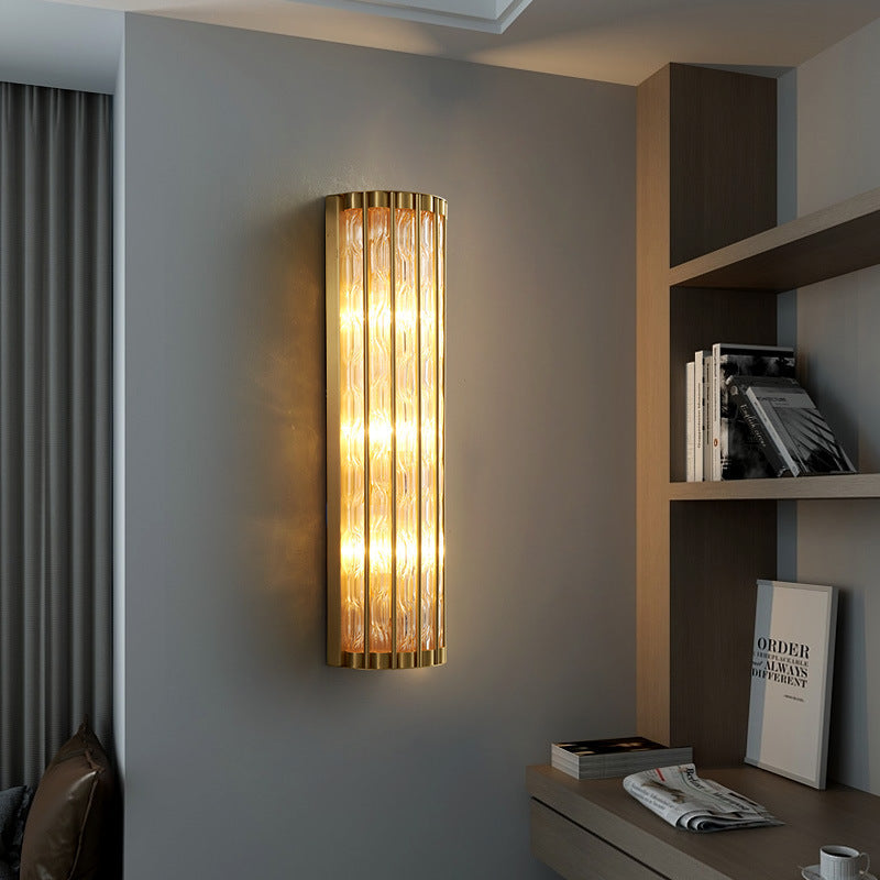 Ribbed Glass Wall Sconce
