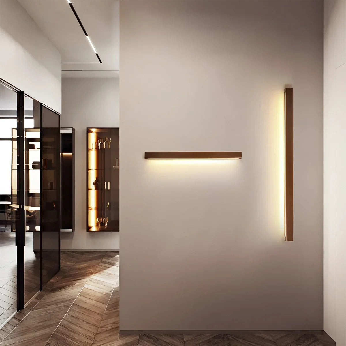 Linear Wood Wall Light