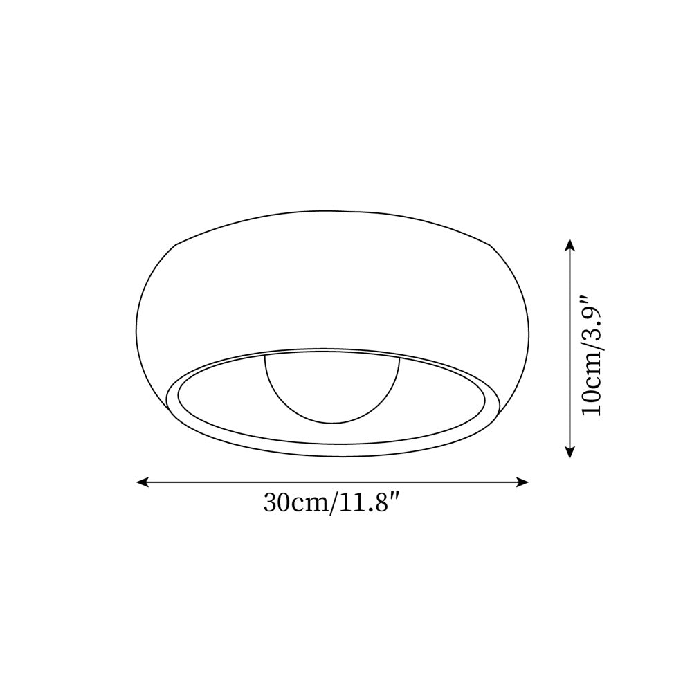 Halo Wood Flush Light