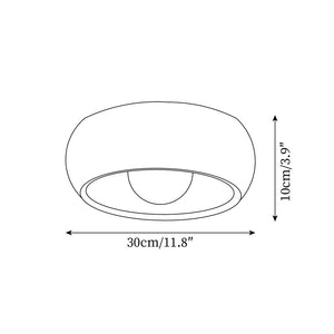 Halo Wood Flush Light