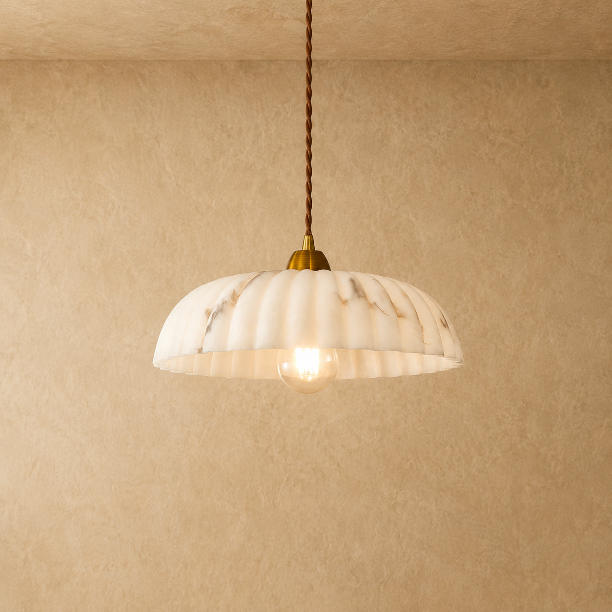 Alabaster Dome Pendant