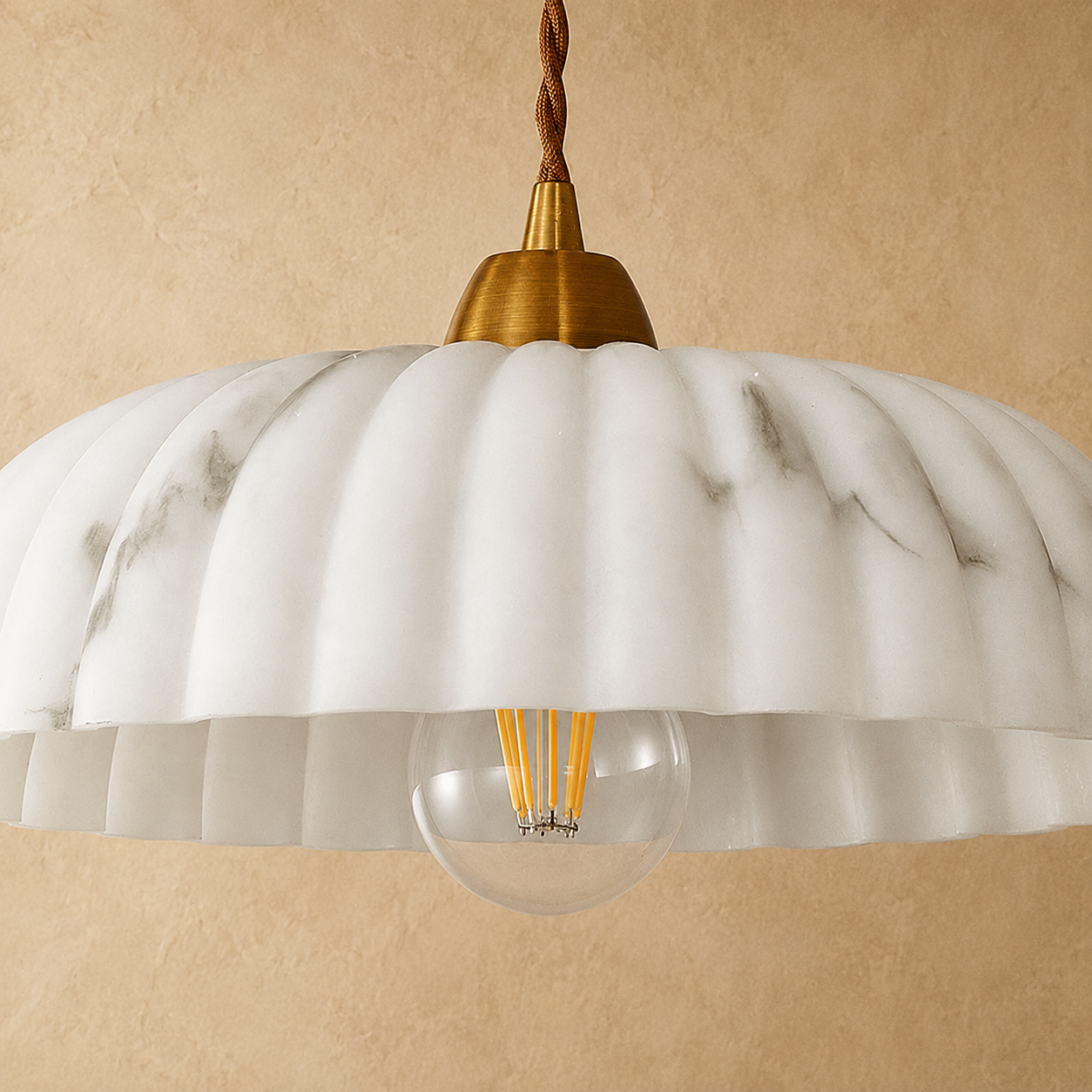 Alabaster Dome Pendant