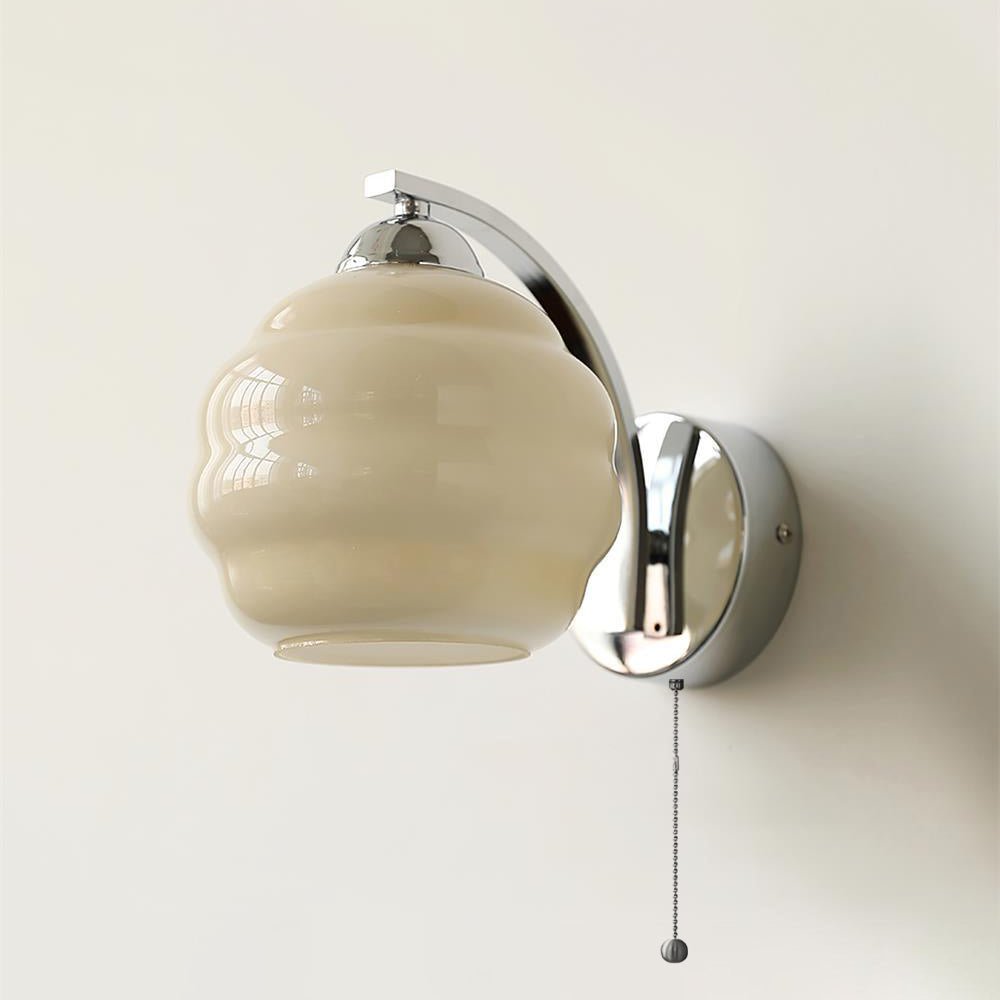 Scalloped Glass Wall Sconce