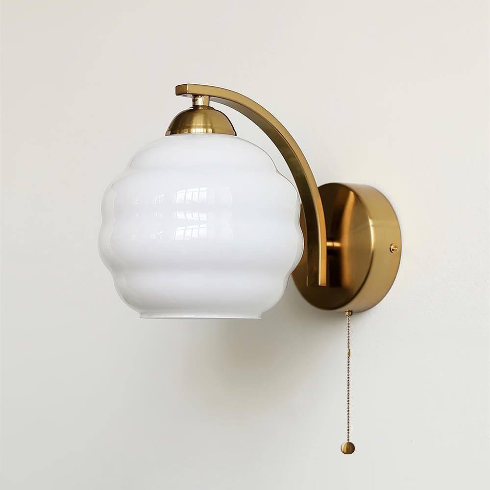 Scalloped Glass Wall Sconce