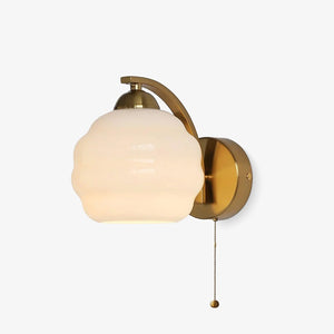 Scalloped Glass Wall Sconce