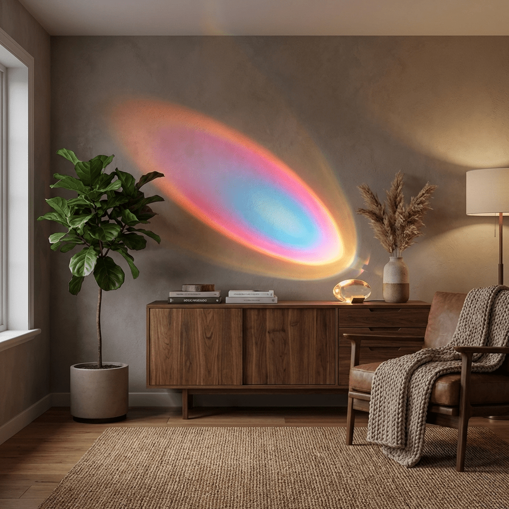 Sculpted Oval Glass Lamp