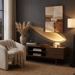 Sculpted Oval Glass Lamp