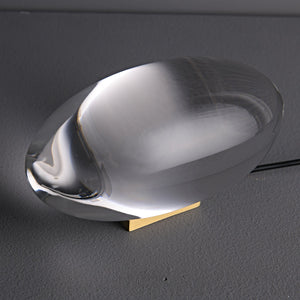 Sculpted Oval Glass Lamp