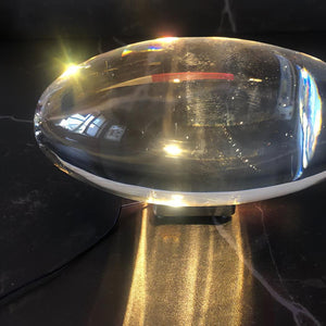 Sculpted Oval Glass Lamp