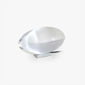 Sculpted Oval Glass Lamp