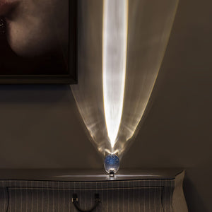 Sculpted Oval Glass Lamp