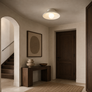 Ribbed Orb Ceiling Light