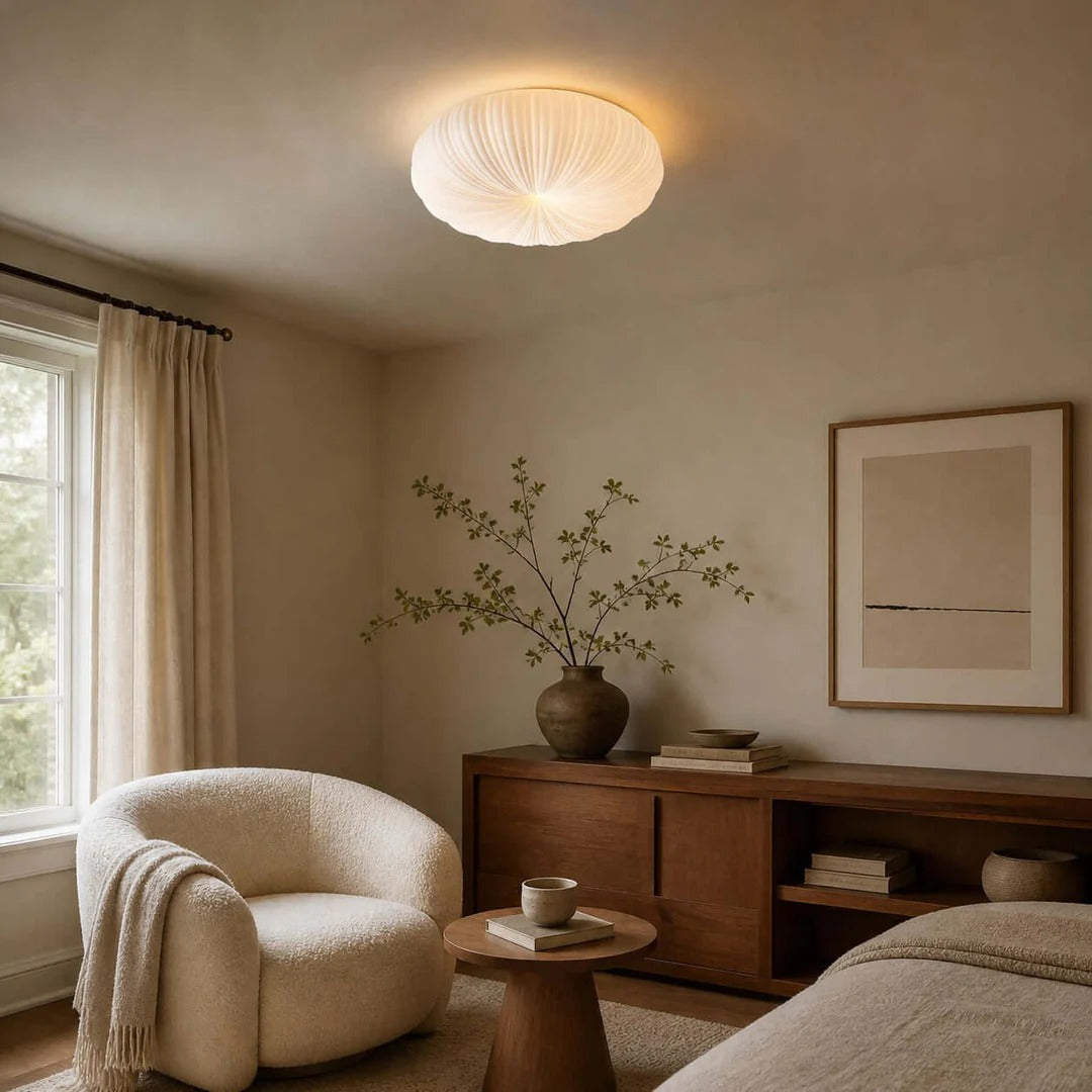 Ribbed Shell Ceiling Light