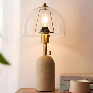 Travertine Dome Table Lamp