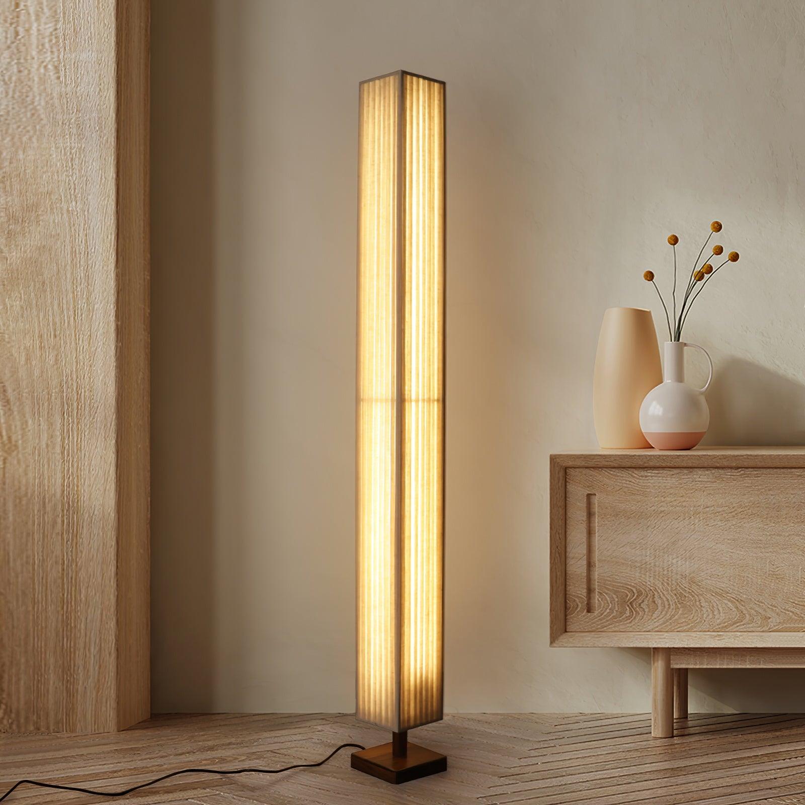 Pleated Fabric Floor Lamp