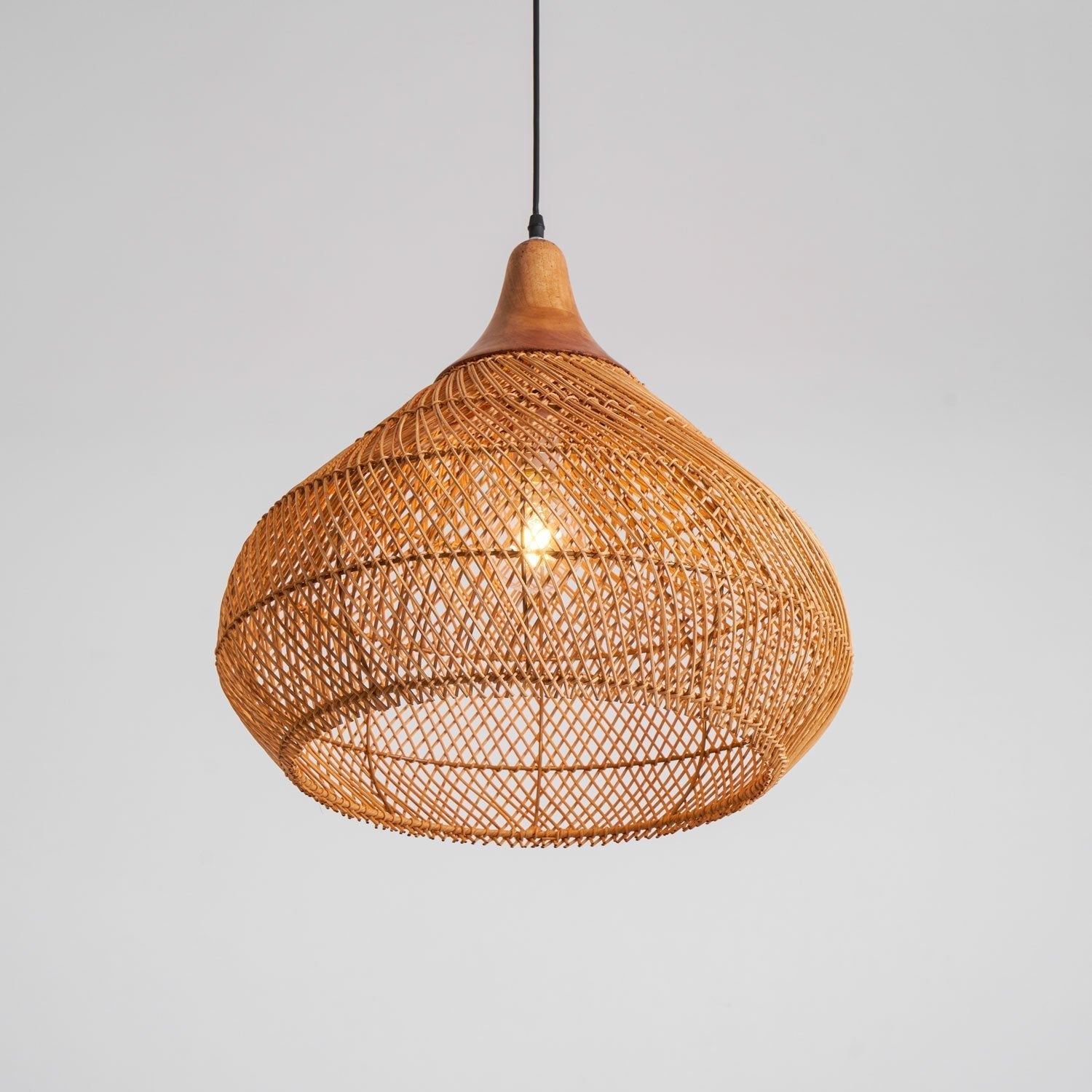 Woven Rattan Pendant
