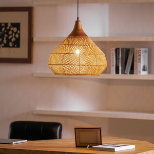 Woven Rattan Pendant