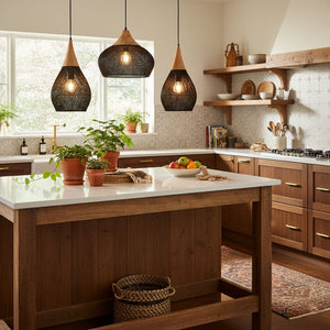 Woven Rattan Pendant