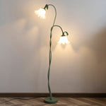 Bellora Botanical Floor Lamp - Green & White