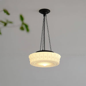 Embossed Glass Pendant