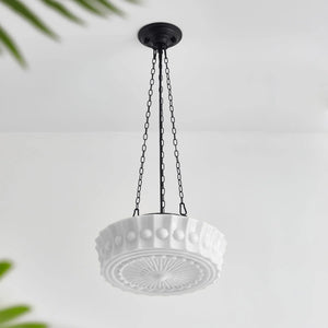 Embossed Glass Pendant