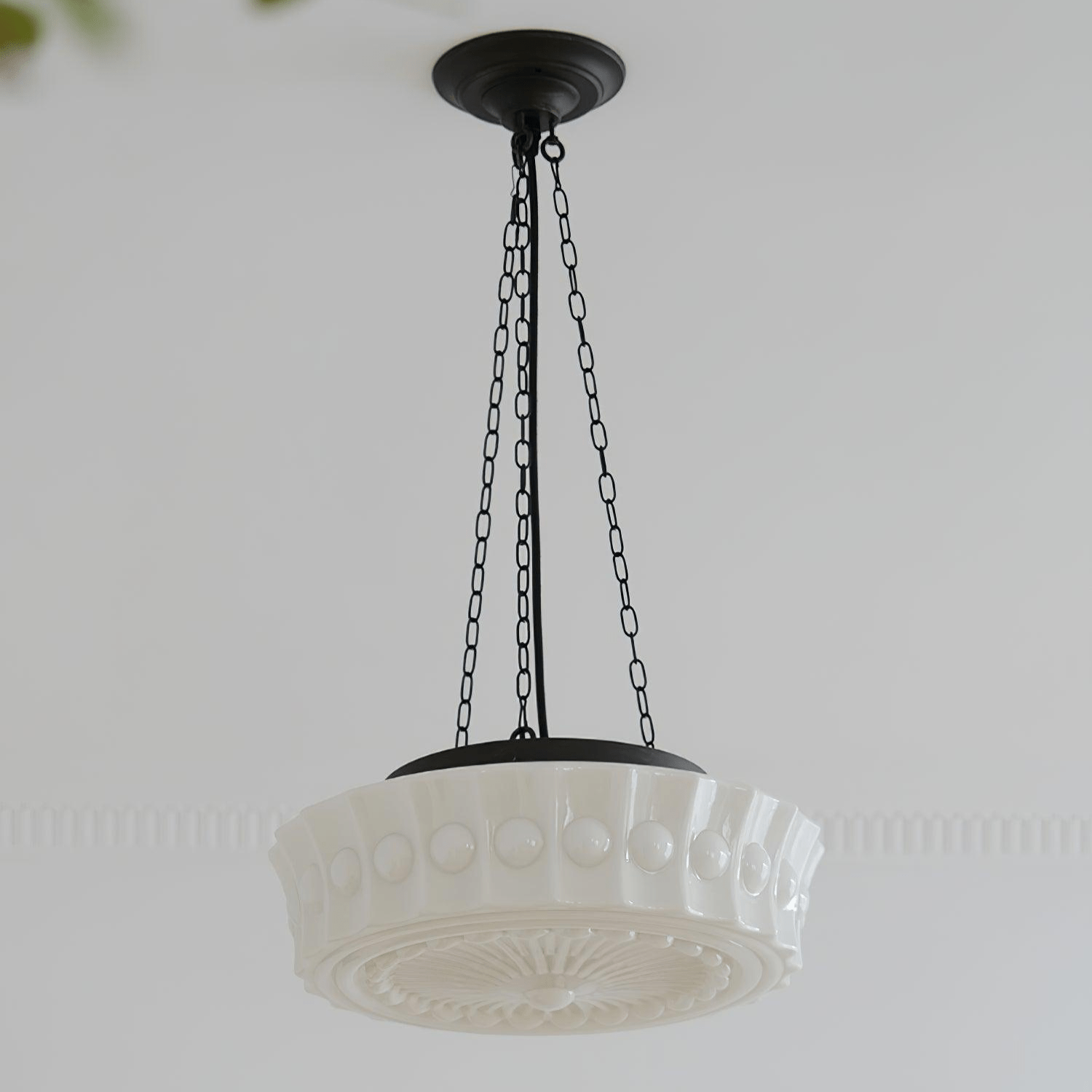 Embossed Glass Pendant